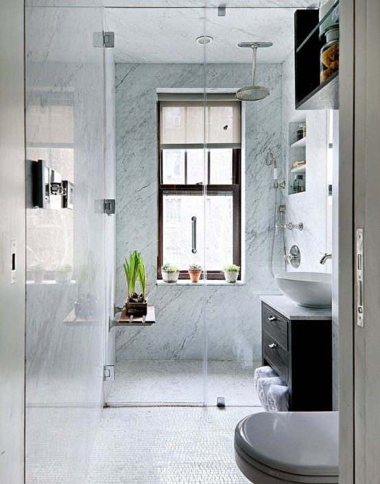 54 Cool And Stylish Small Bathroom Design Ideas - DigsDigs