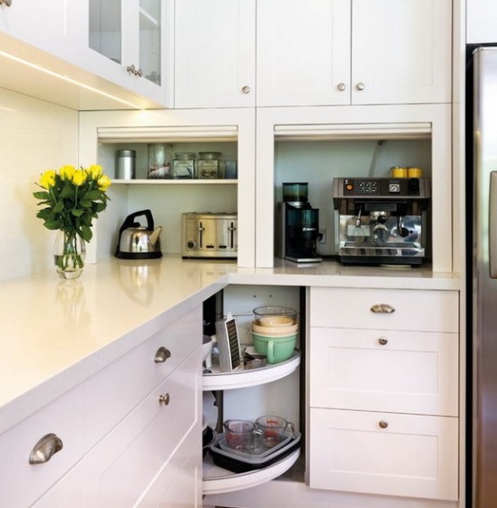 20 Small-Appliance Storage Ideas to Reduce Countertop Clutter  Mini fridge  in bedroom, Ikea storage cabinets, Appliances storage