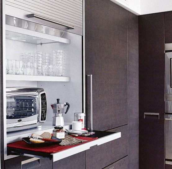 31 Smart Ideas To Hide Kitchen Appliances - DigsDigs