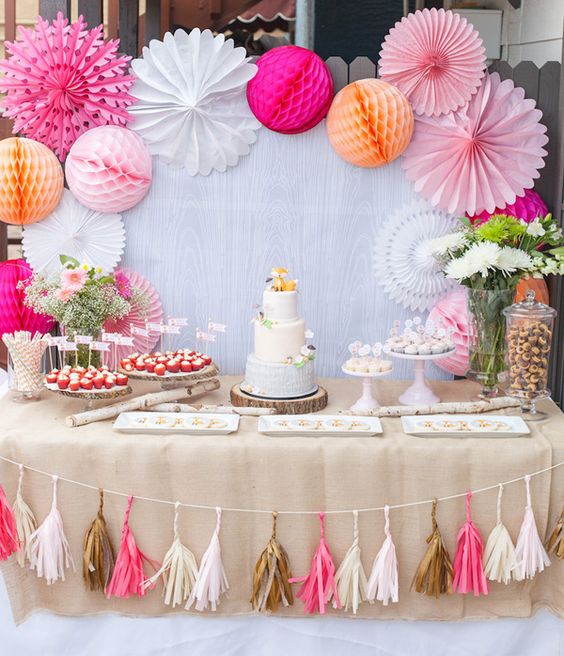 Muted Rainbow First Birthday Dessert Table — Mint Event Design