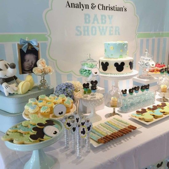 BABY SHOWER DESSERT TABLE TREATS  DIY EASY CANDY BAR IDEAS FOR PARTY (baby  boy) 