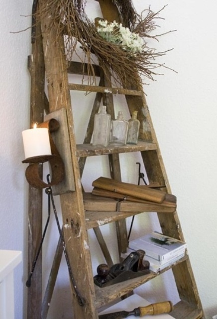 36 Décor Ideas With Ladders: Vintage Charm With Space 