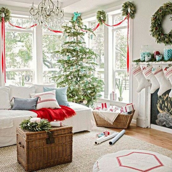 Get Inspired For Living Room Decorated For Christmas wallpaper