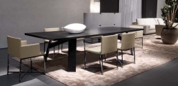 Elegant Dark Wooden Table - Clark By Minotti - DigsDigs