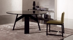 Elegant Dark Wooden Table - Clark By Minotti - DigsDigs