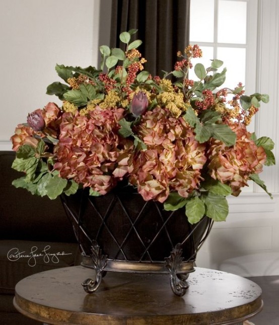 artificial fall flower arrangements