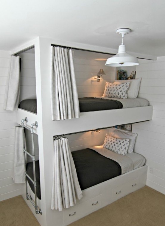 45 Functional And Stylish Kids' Bunk Beds With Lights - DigsDigs
