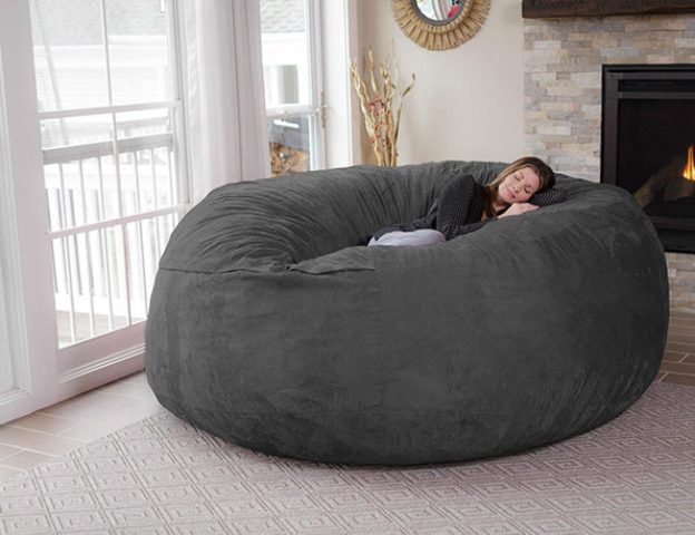 Giant Cozy Chill Bean Bag To Curl Up Inside - DigsDigs