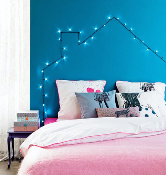 55 Lovely Bedroom String Lights Decor Ideas - DigsDigs