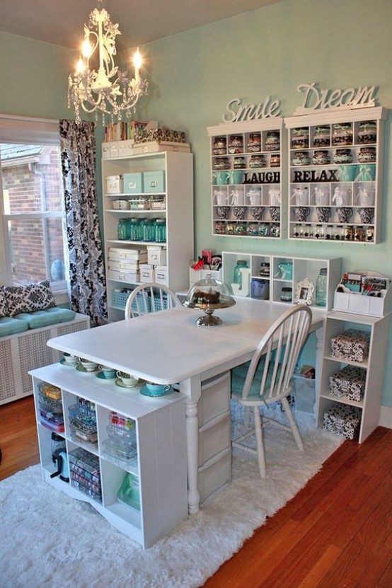40 Ideas To Organize Your Craft Room In The Best Way - DigsDigs