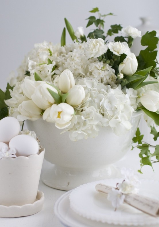 26 Refined White Easter Décor Ideas - DigsDigs