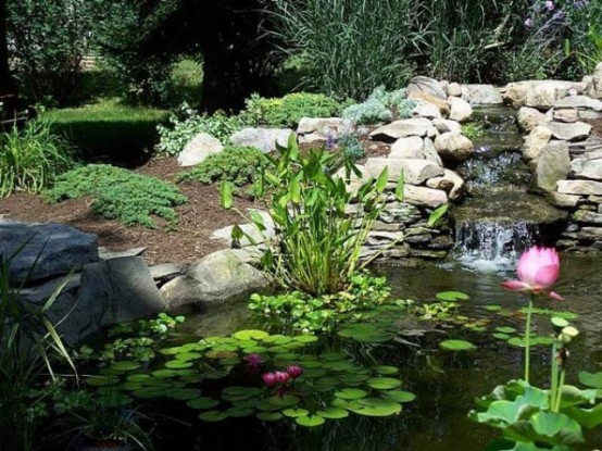 75 Relaxing Garden And Backyard Waterfalls - DigsDigs